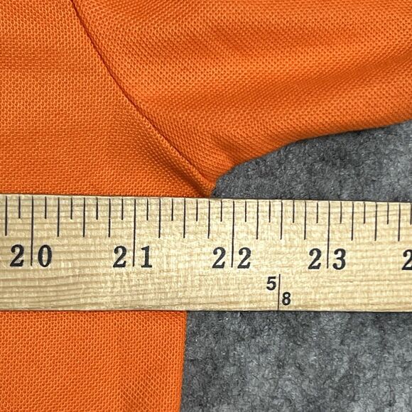 SIIMHWRSS Polo Shirt Men’s M Orange Blaze Colorblock Finger Performance - Picture 5 of 13